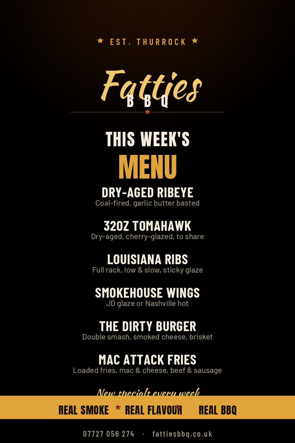 Fatties BBQ — this week’s menu